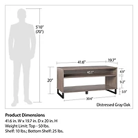 Coffee Table, Distressed Gray Oak