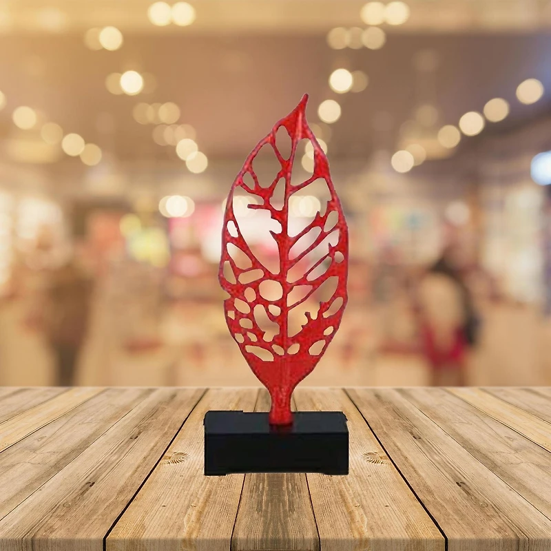 Autum Red Leaf Medium Sculpture Canadian Furniture