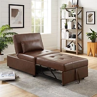 Payton Sofa Bed, Brown PU