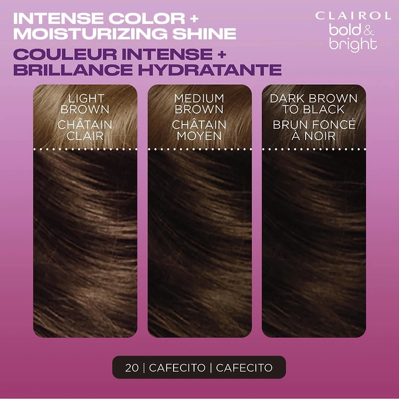 Clairol Bold & Bright Permanent Hair Dye, Intense Color + Moisturizing Shine