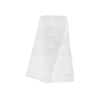Basketweave Essuie-Mains (16 X 27) (Blanc) - Set of 6