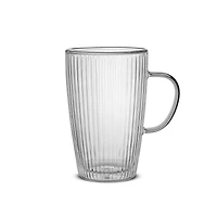 Fluted Double Wall Insulated Glasses - 15.5 oz - Set of 2, Double Wall Insulated Design