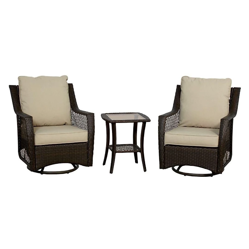 Glendenning 3-Piece Swivel Rocker Bistro Set