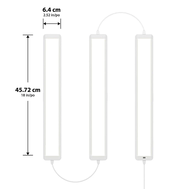 Stream Lumières LED Sous Armoire - Paquet de 3