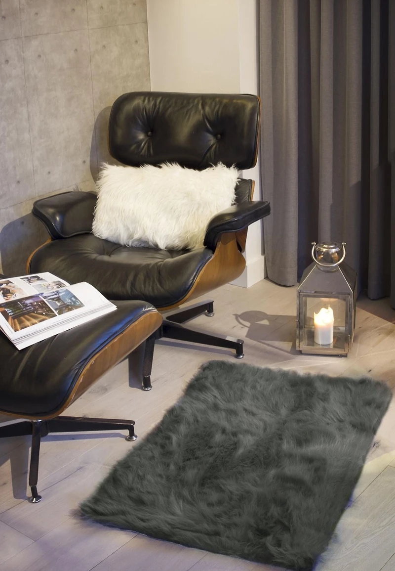 Tapis Hudson En Fausse Fourrure De Mouton H-Luxe