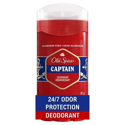 Old Spice Aluminum Free Deodorant for men, 24/7 Odor Protection, Captain with Bergamot Scent, 85g