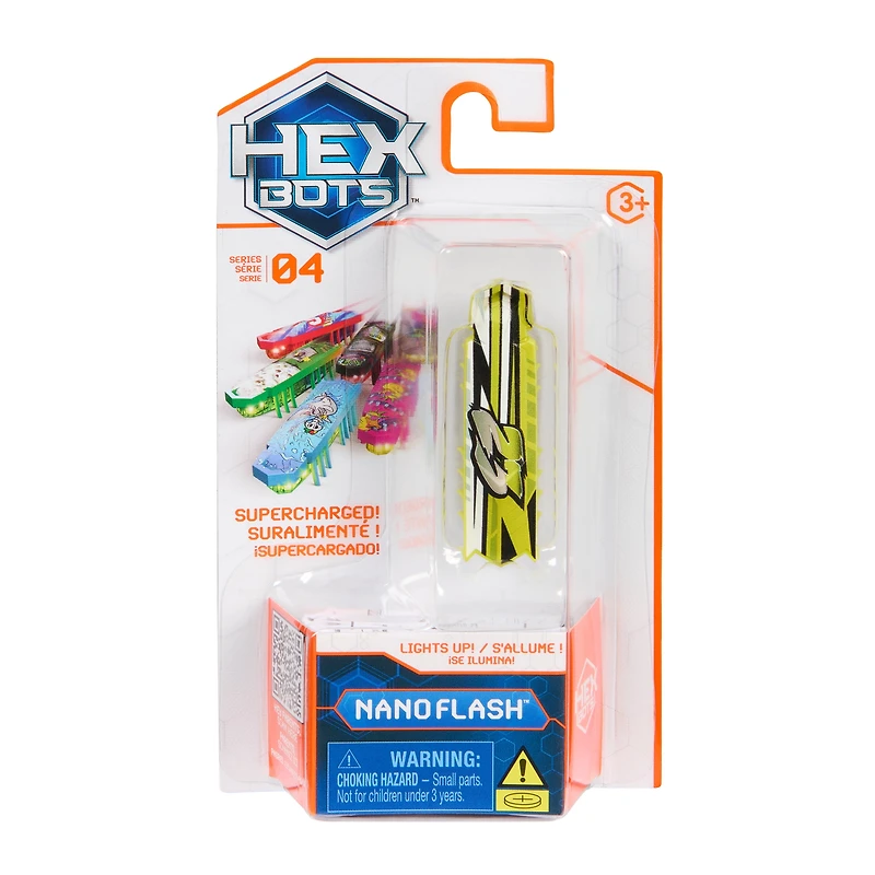 HEX BOTS Flash Nano Single, Sensory Toys for Kids & Cats with Vibration Technology, Insect Toys & Mini Robot Toy for Kids Ages 3 & Up