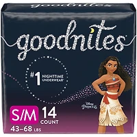 Goodnites Girls' Nighttime Bedwetting Underwear, Jumbo Pack, XS, S/M, L, XL | 15-9 Count