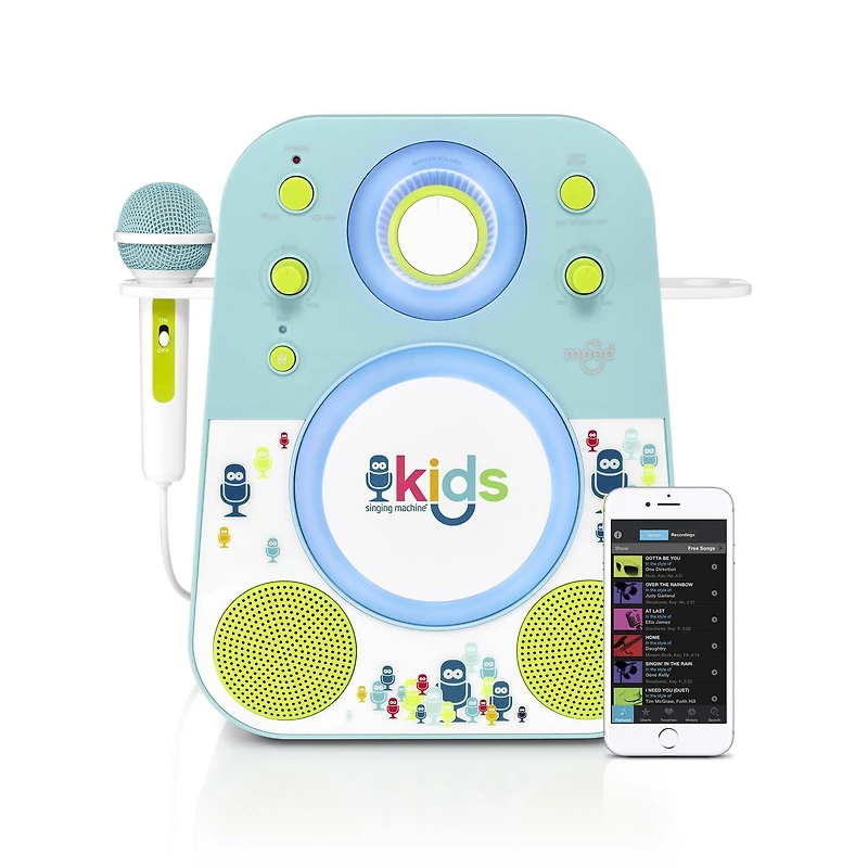 Singing Machine-Kids Glowing Bluetooth Sing-Along Speaker w/Mic