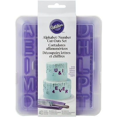 Wilton Letter and Number Fondant Cutters Set, Cutters, 42-Pieces