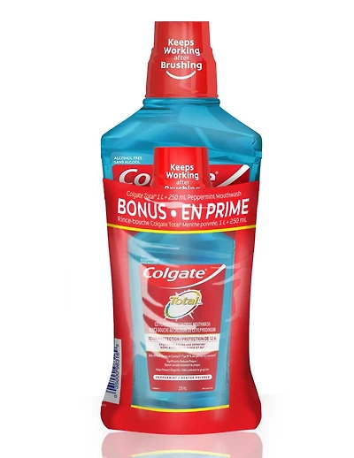 Colgate Total 1L +250ml Peppermint Mouthwash Bonus