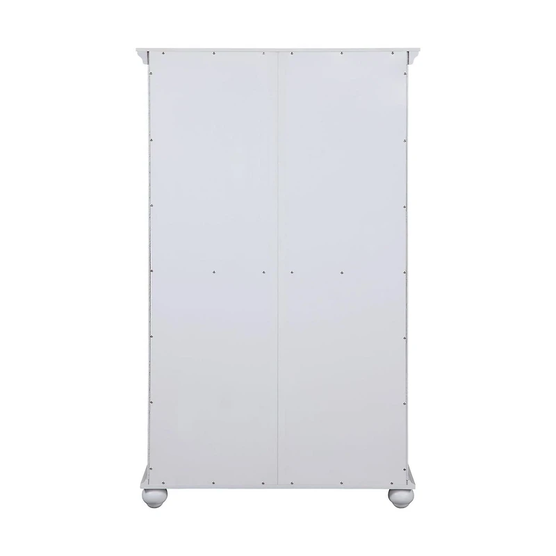 Ameriwood Home Aaron Lane Bookcase with Sliding Glass Doors, White
