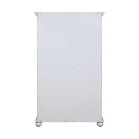 Ameriwood Home Aaron Lane Bookcase with Sliding Glass Doors, White