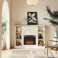 Mr. Kate Winston Fireplace Mantel with Built-in Bookshelves