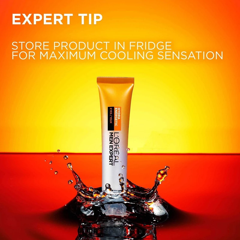 L'Oréal Paris Men Expert Anti-Fatigue Roll-On Eye Cream, 10ml, with Vitamin C and Caffeine