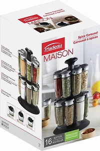 Trudeau Maison Axia 16-Bottle Spice Carousel, 16-bottle Spice Carousel