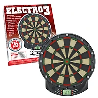 Harrows Electro 3 Soft‑Tip Electronic Dartboard – Indoor Game, Auto‑Scoring, 26 Games/185 Variations, 6 Soft‑Tip Darts, Up to 8 Players.