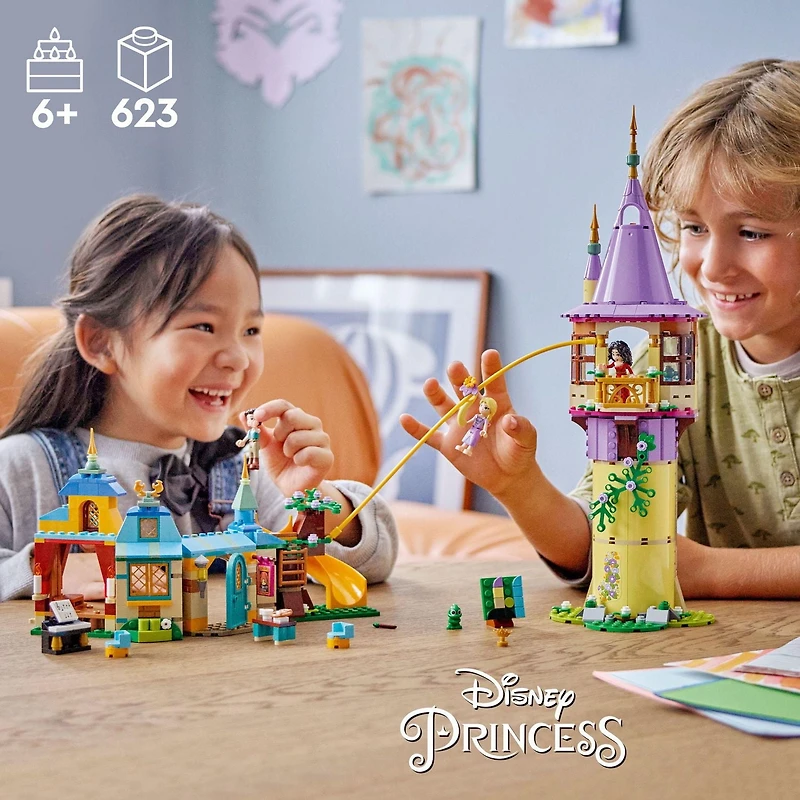LEGO Disney Princess Rapunzel’s Tower & The Snuggly Duckling Tangled Building Toy with Flynn Rider and Mother Gothel Mini-Dolls, Disney Princess Toy, Fun Gift for Girls and Boys Ages 6 Plus, 43241