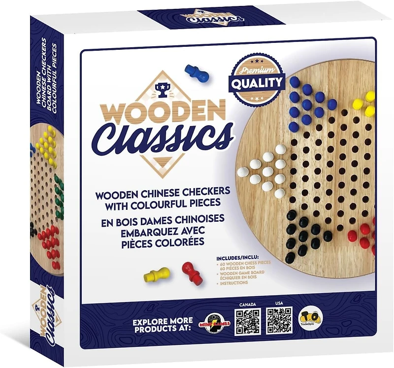 Tradeopia Classiques en Bois – Jeu de Dames Chinoises