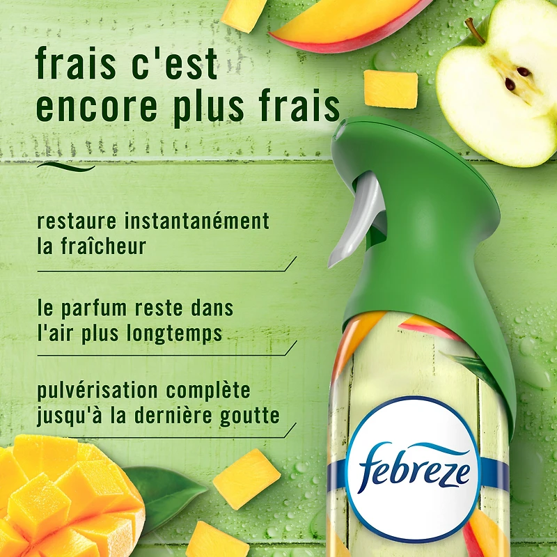 Assainisseur d’air en vaporisateur Febreze Air, éliminateur d’odeurs dans les pièces de la maison, Mangue, 1 unités