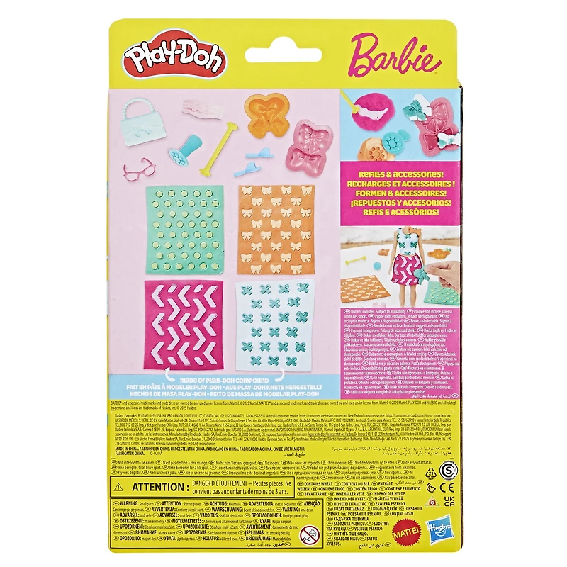 Play-Doh Barbie Perles et nœuds, recharges pour coffret de pâte à modeler