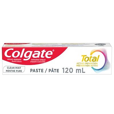 Colgate Total Active Prevention Clean Mint Toothpaste, 120 mL