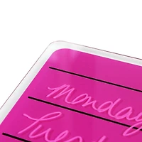 Viztex® Glacier Violet & Black Plan & Grid Glass Dry Erase Board - 17" x 23"