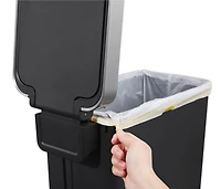 Better Homes & Gardens 40l Slim Vertical Kitchen Step Trash Can, Black, BHG 40l Kitchen Step Bin - Black