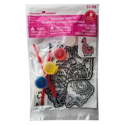 Way To Celebrate suncatcher Paint Kit Alpaca shape suncatcher for window decoration