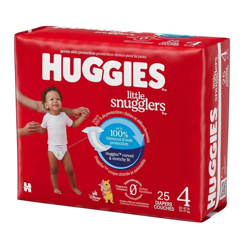 HUGGIES Little Snugglers Couches, Emballage Econo, Taille 1-6, 108-198 Unités Taille 1-6 | 108-150 Unités