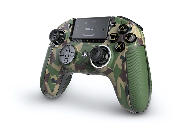 Nacon Revolution 5 PRO Wireless Controller for PlayStation 4|5 & PC with Hall Effect Technology and Remappable Buttons, Forest Camo