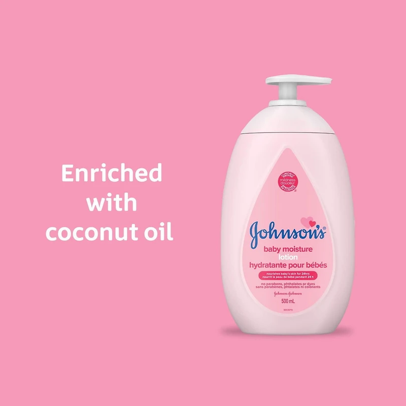Lotion hydratante pour bébés Johnson's, pour la peau sèche et délicate 800 ml