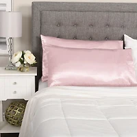 2-Pack Queen Satin Pillowcases, Pink