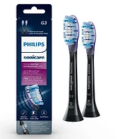Philips Sonicare Têtes de Brosse Premium Soins des Gencives, 2 unités, HX9052/95, Noir