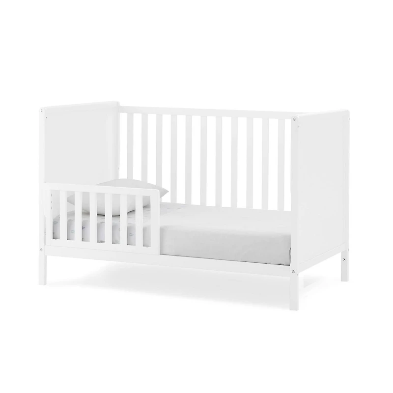 Delta Childern Ruby Ensemble de 2 pièces pour berceau convertible 6 en 1 et table à langer – Certifié Greenguard Gold, Bianca White