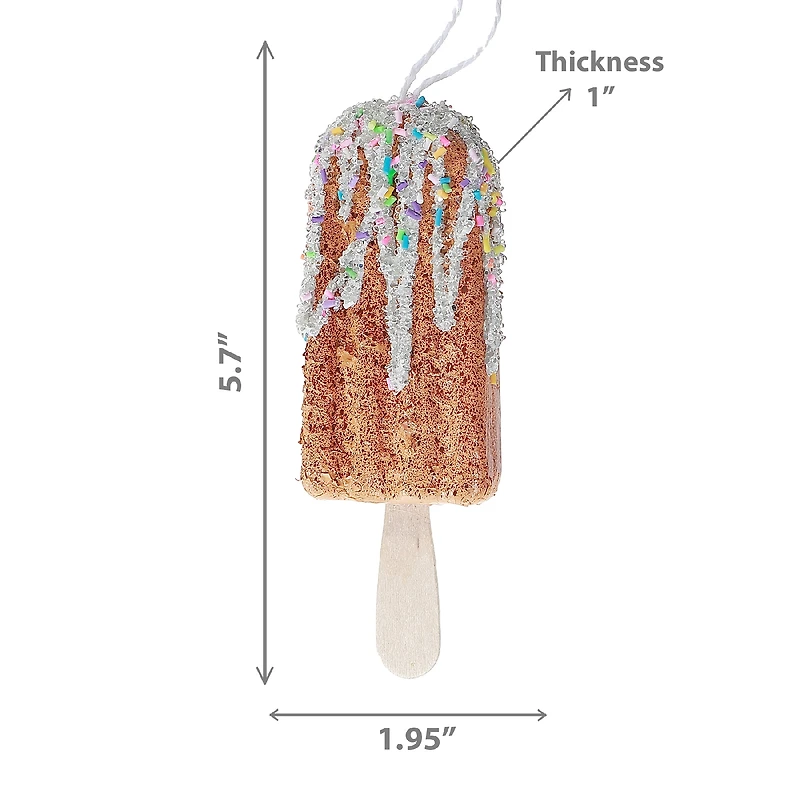 Gingerbread Popsicle Ornament - Set of 12, Christmas Ornaments