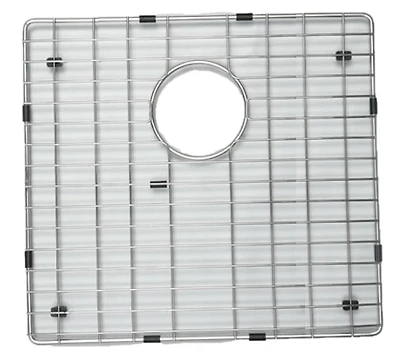 American Imaginations 13 pouces. L X 13 po. D Grille d'évier de cuisine en acier inoxydable de couleur chrome AI-34618