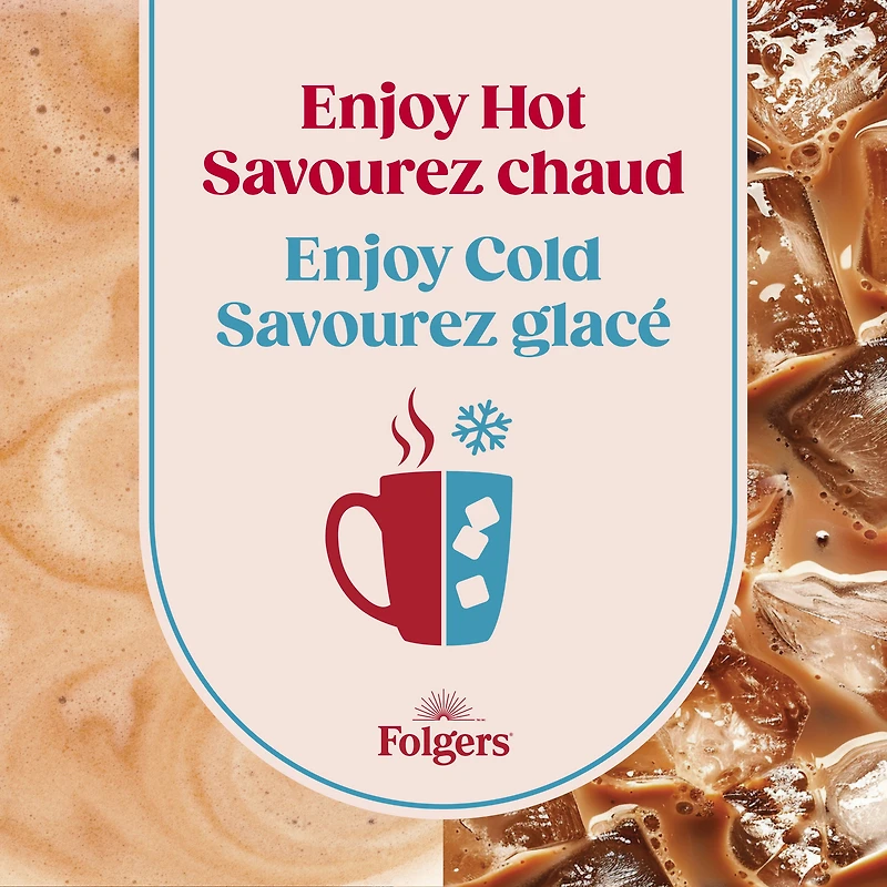 Folgers Hot Or Iced Caramel Drizzle Instant Latte 4 Sachets 120g, 4 x 30g Sachets (Total 120g)