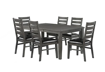 Topline Home Furnishing Grey Wooden 7pc Dining Set