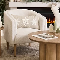 Bouclair Leanie Snowflake Decorative Pillow