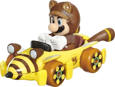 Mario Kart Tanooki Mario Bumble V Karts as Hot Wheels 1:64 Die-Cast Cars
