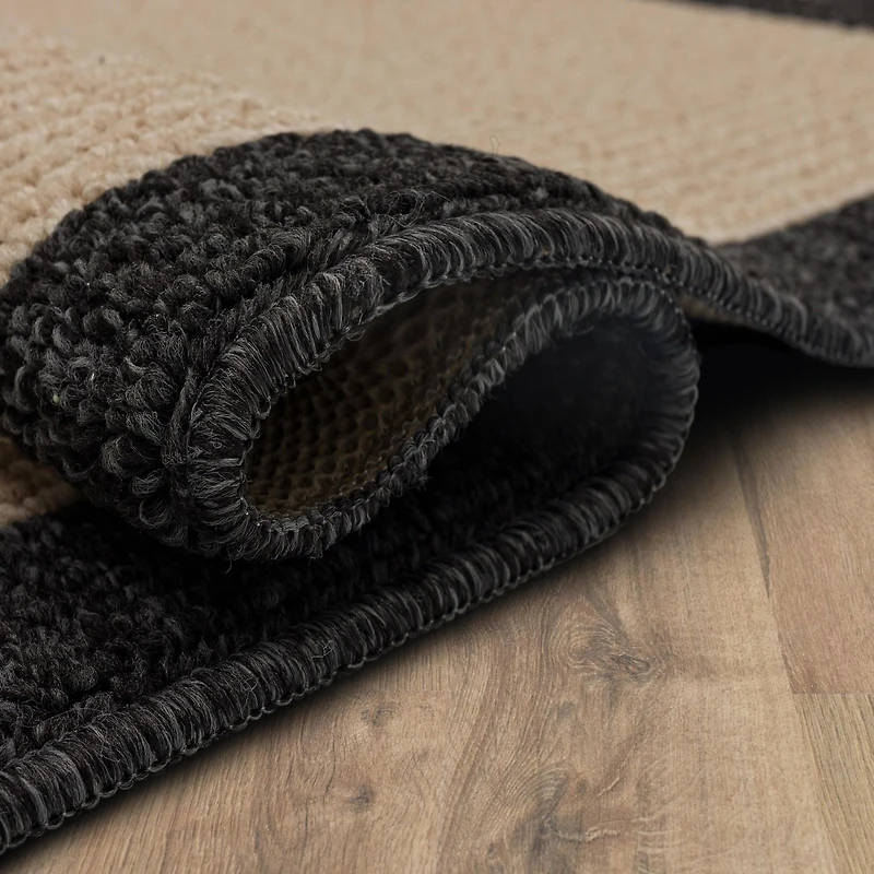Hometrends - Tapis décoratif Borderwell gris, 0,8 m x 1,1 m (30 po x 45 po) Tapis Borderwell 30x45