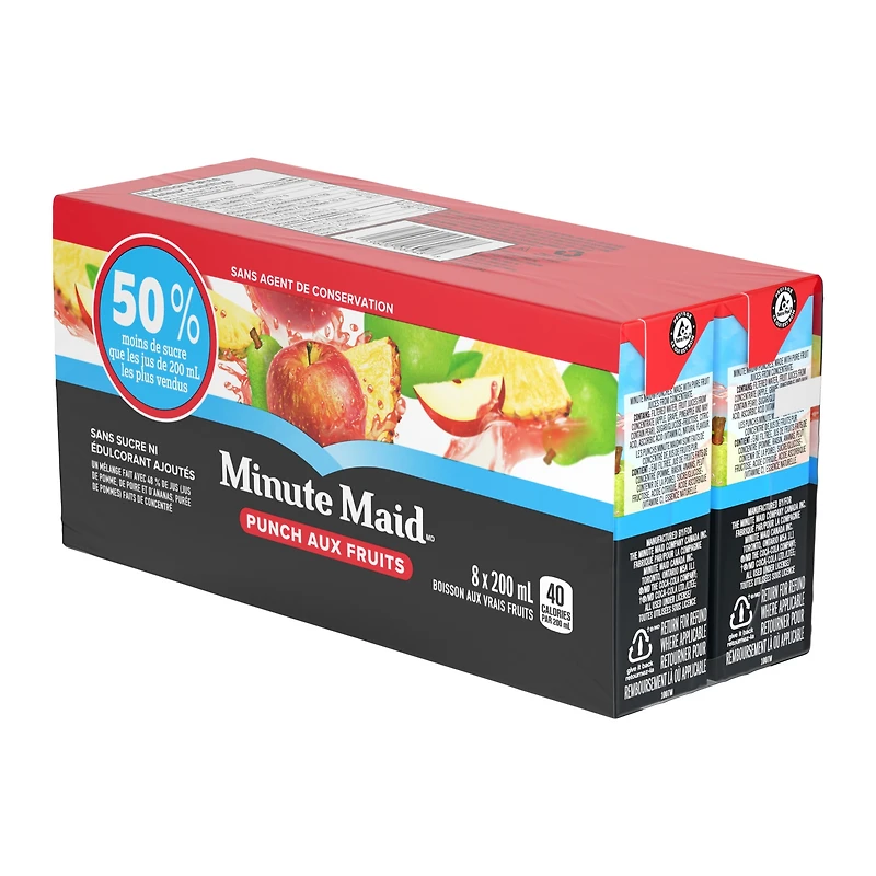 Minute Maid Punch aux fruits, 200 ml, paquet de 8 200 x ml