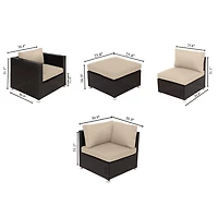 Innesbrook Collection Ensemble de conversation de patio en aluminium 6 pièces avec coussins de spa