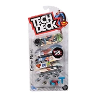 Tech Deck, Ultra DLX Fingerboard 4-Pack, DC Superman Skateboards, Collectible and Customizable Mini Skateboards, Kids Toys for Ages 6 and up