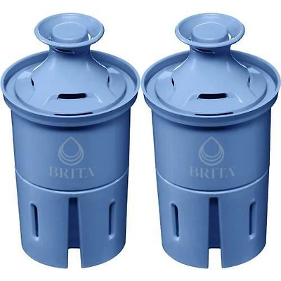 Filtre de rechange Brita Elite, réduit plus de 30 contaminants tout en conservant les minéraux sains, certifié par la WQA pour la réduction du plomb, des microplastiques, du chrome et du chlore, dure 2 filtres par boîte