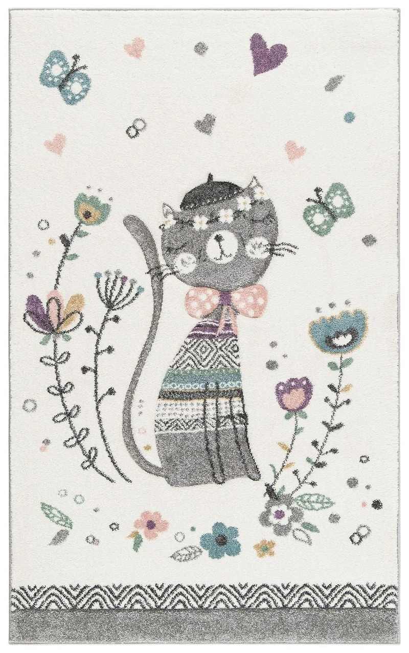 SAFAVIEH Carousel Kids Eugene Sleeping Kitten Area Rug