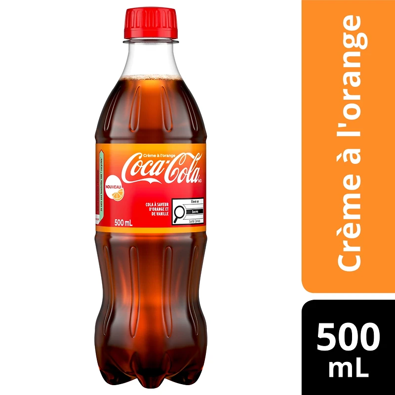 Coca-Cola Crème à l'orange Bouteille, 500 mL Coca-Cola Crème de Orange 500ml