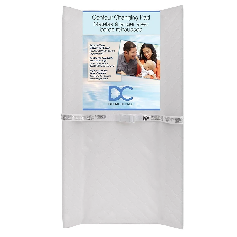 Delta Children Contoured Changing Pad, White