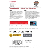 Carte SanDisk ExtremeMD microSDXCMC UHS-I de 128 Go et de classe de performance A2 – SDSQXA1-128G-CW6MA Carte microSD 128 Go
